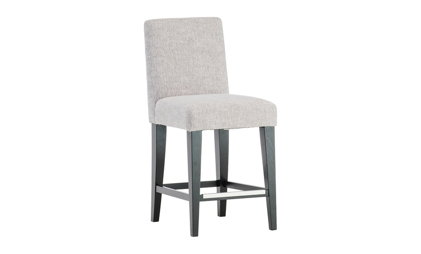 Gourmet Black Upholstered Counter Stool